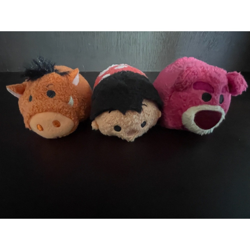 Disney Store Tsum Tsum Mixed Lot of 3 Pumba, Lilo, and Lotso Collectable‎